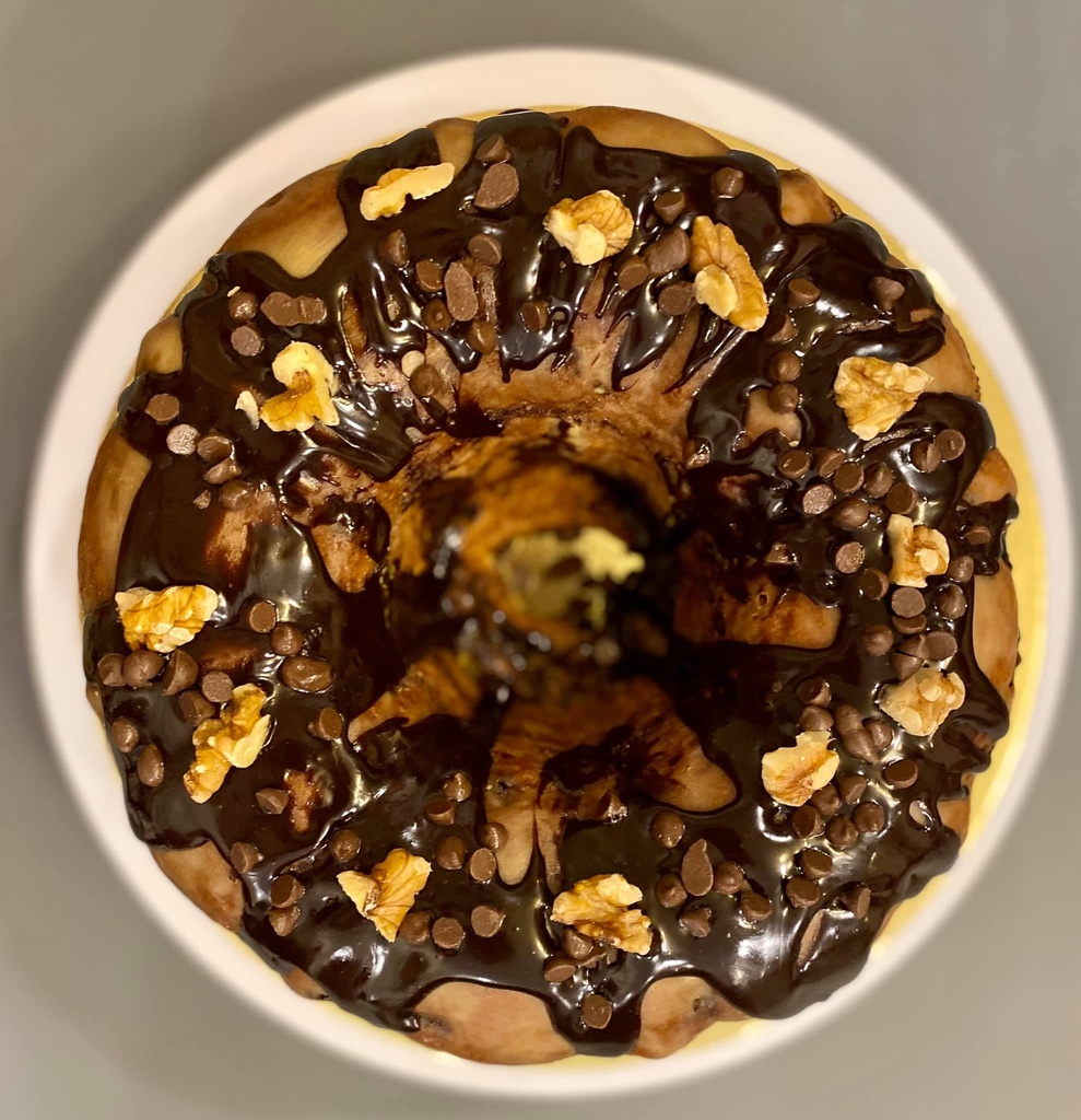 Mocha-Cinnamon-Coffee-Walnut Bundt Cake