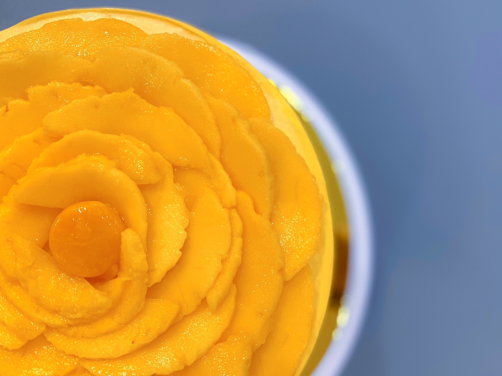 Mango-Vanilla Ganache Moist Cake