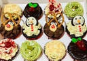 1 Dozen Holiday Assorted Ganache-frosted Holiday Moist Cupcakes