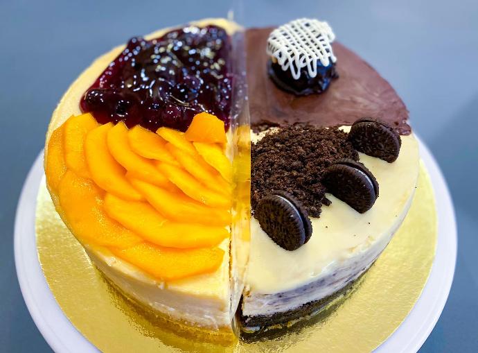 Mango-Blueberry-Oreo-Chocolate New York-style Cheesecake (S)