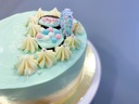 Ocean Blue Minimalist Oreo Ganache Chocomoist Cake