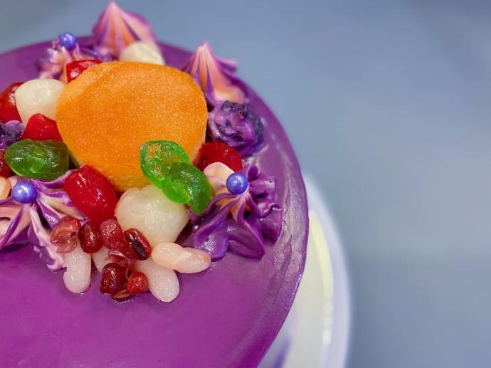 Ube Halo-halo Ganache Moist Cake