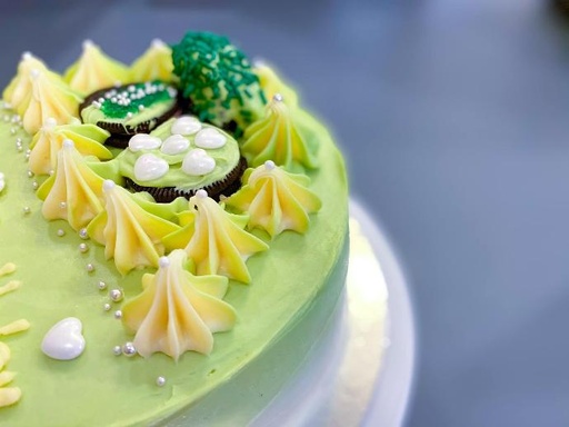 Avocado Green Minimalist Oreo Ganache Chocomoist Cake