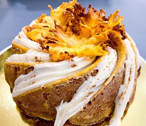 Carrot-Pineapple-Walnut-Cream Cheese Bundt Cake